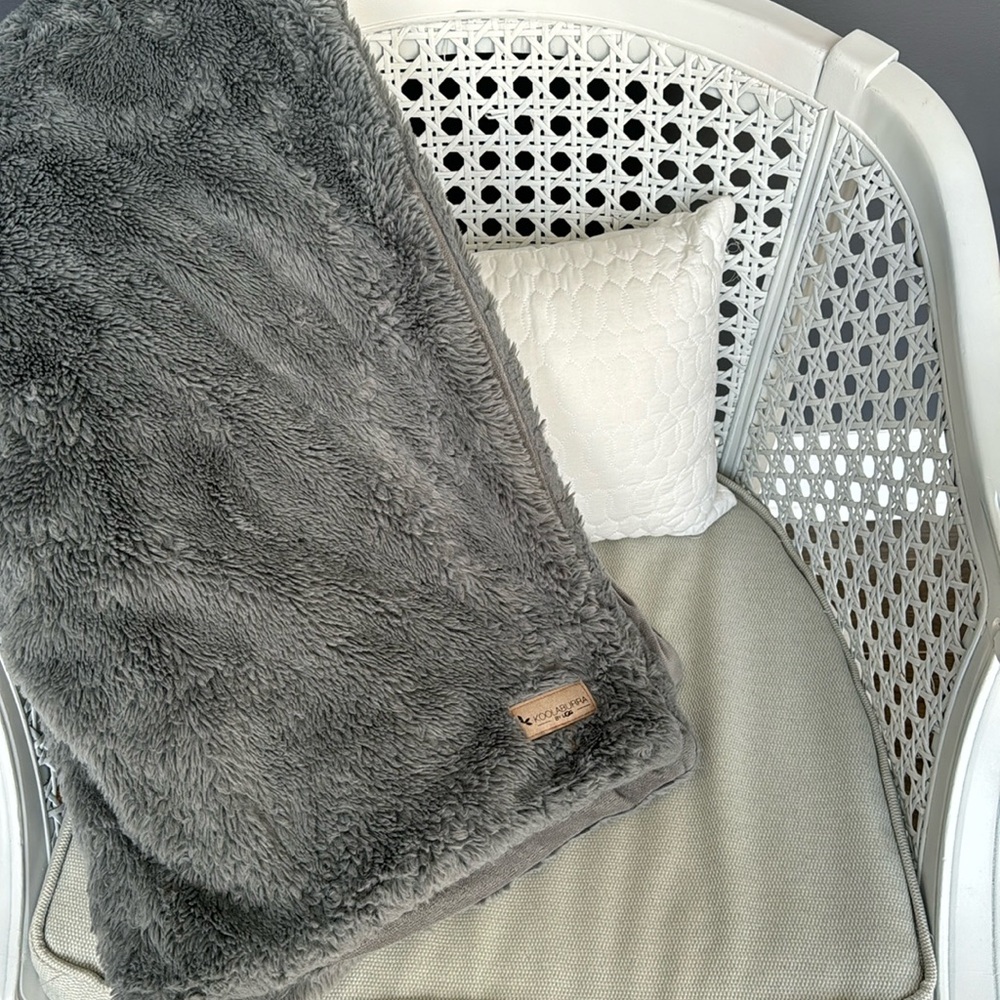 Ugg Koolaburra Gray Faux Fur Throw